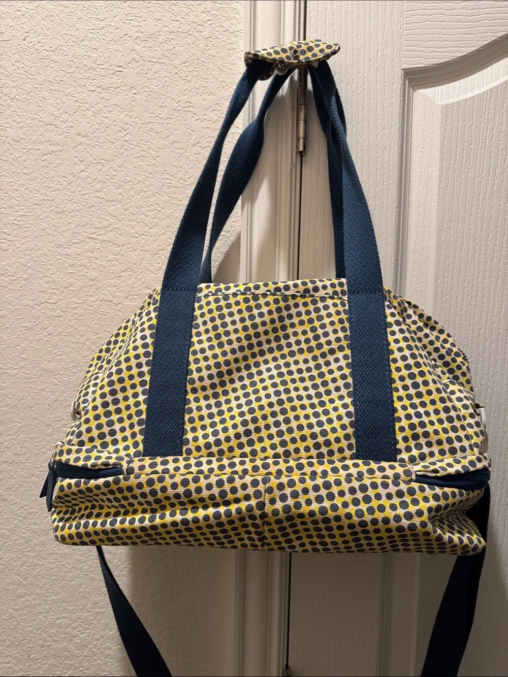 kate spade SATURDAY (2013-15) Yellow & Navy Polka Dot Travel Bag